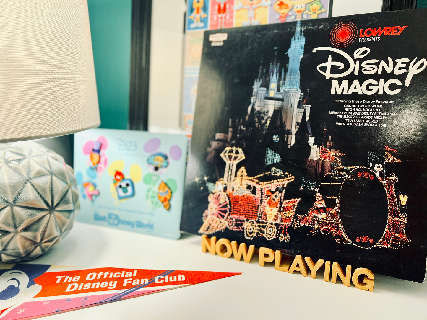 Now Playing vinyl record stand